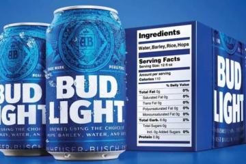 百威英博在美推出百威淡啤营养成分标签